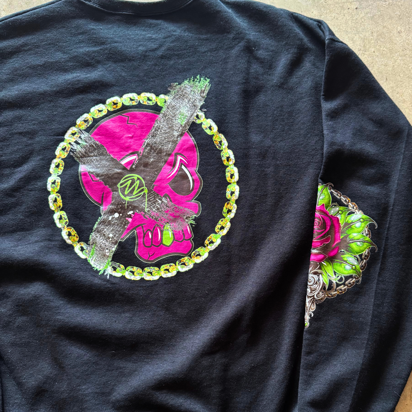 Bonez 'N Blossoms Unisex Crewneck Sweatshirt