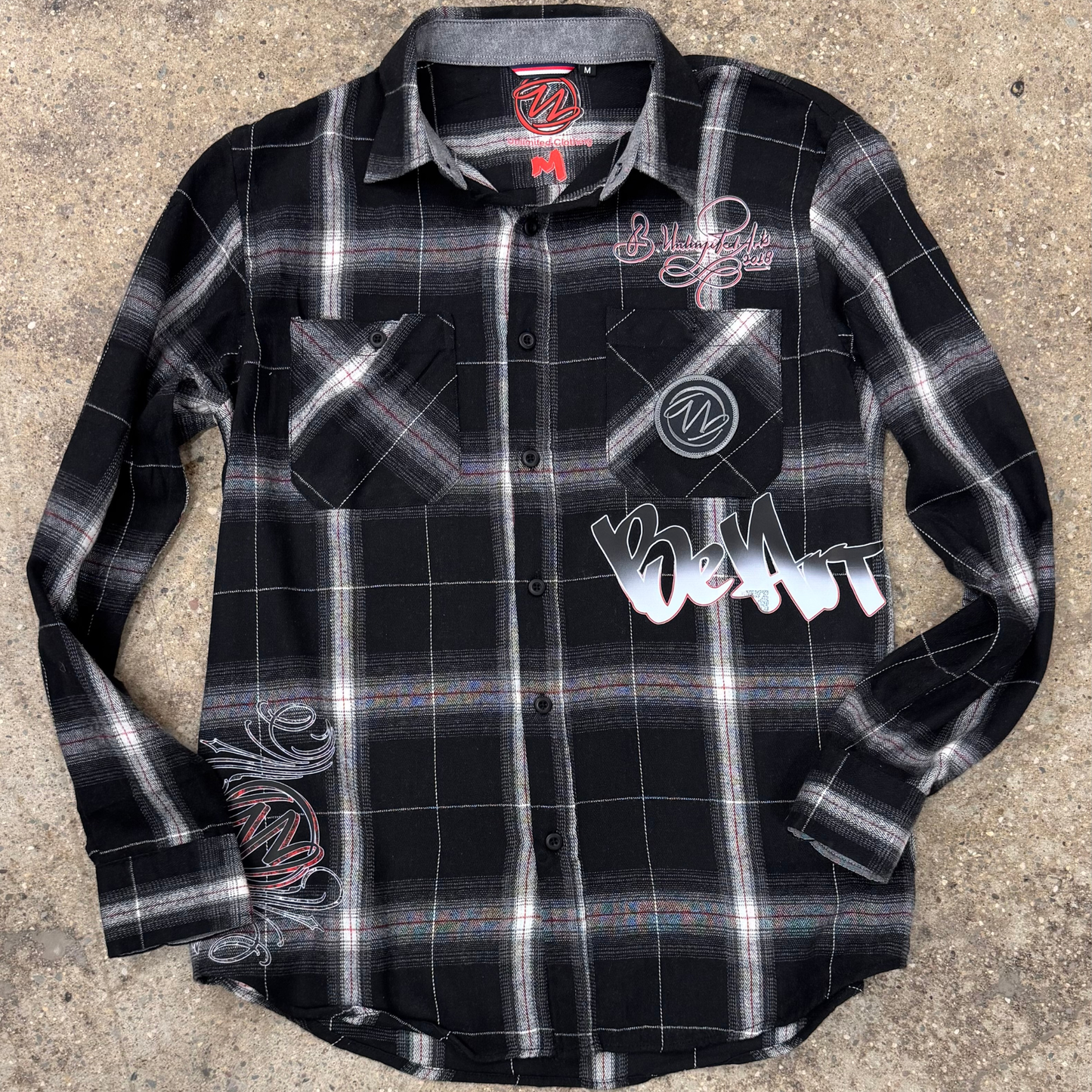 BeArt Black and White Buffalo Plaid Shirt