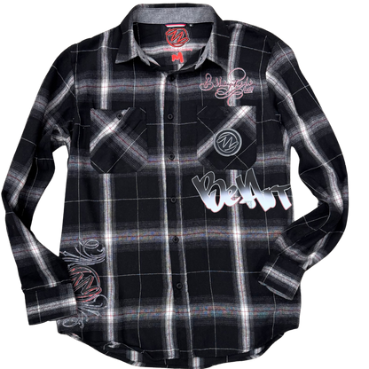 BeArt Black and White Buffalo Plaid Shirt
