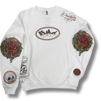 BeArt White Crew Neck Sweatshirt