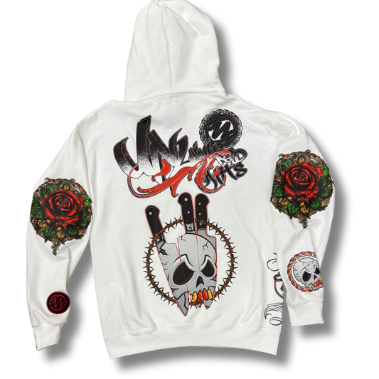 BeArt White Unisex Pullover Hoodie
