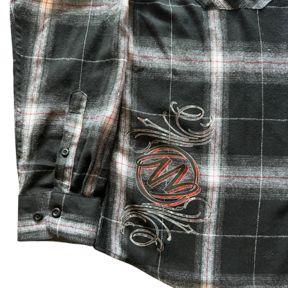 Be Art Plaid Flannel in Black and White