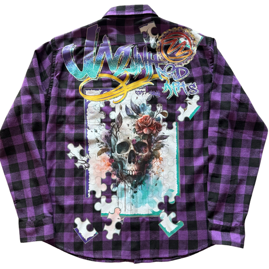 Be Art Buffalo Plaid Shirt in Purple and Black