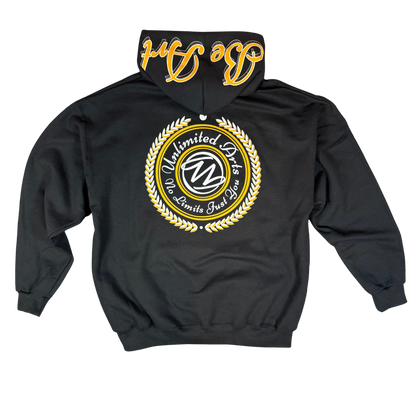 Unlimited Black and Yellow Pull Over Hoodie