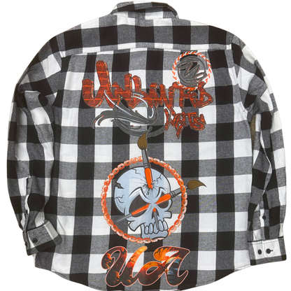 Be Art Plaid Flannel in Black and White