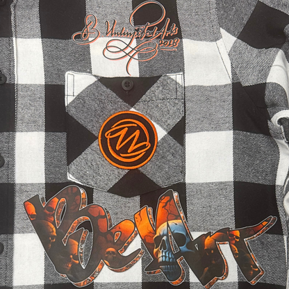 Be Art Plaid Flannel in Black and White