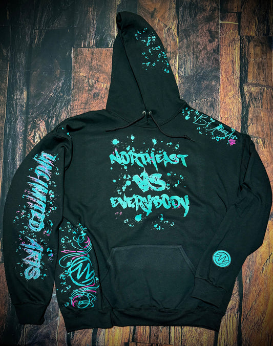 Northeast Vs Everybody Splatter Hoodie