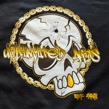 Be Art Coup de Grace Crewneck Sweatshirt- Black and Gold