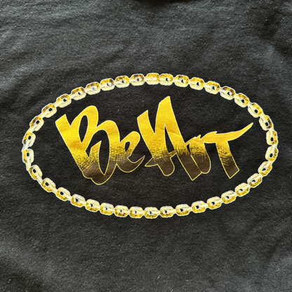 Be Art Coup de Grace Crewneck Sweatshirt- Black and Gold