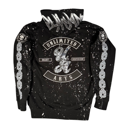 Unlimited Exclusive Zip-Up Hoodie- Black and White