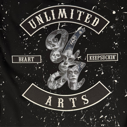 Unlimited Exclusive Zip-Up Hoodie- Black and White