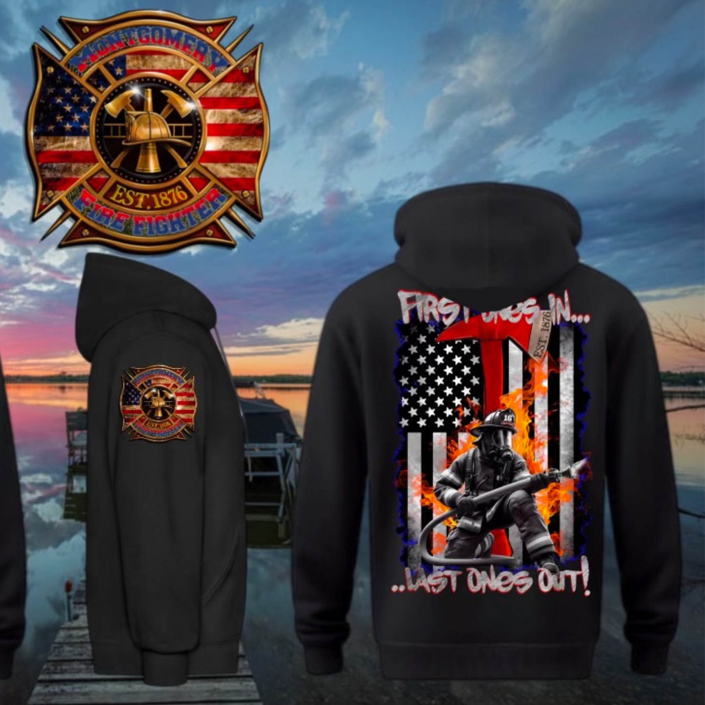 Fire Department Unisex Pullover Hoodie