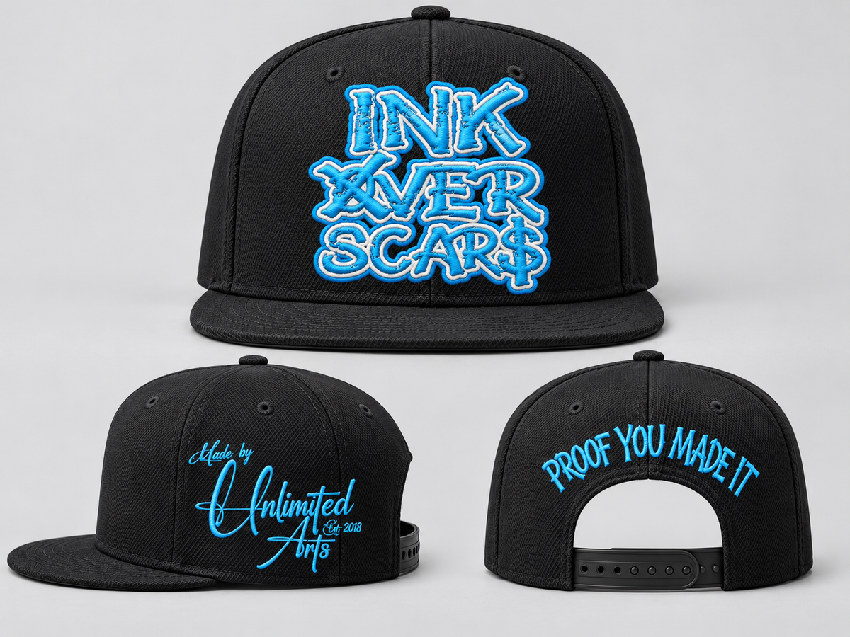Ink Over Scars Snapback Caps