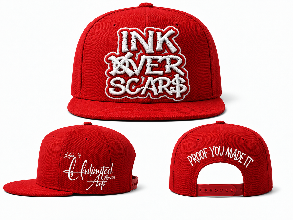 Ink Over Scars Snapback Caps