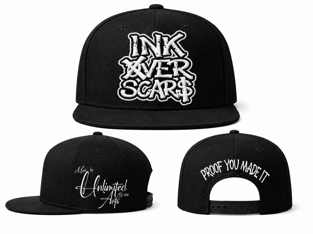 Ink Over Scars Snapback Caps