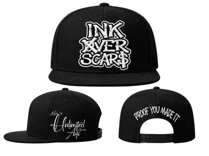 Ink Over Scars Snapback Caps