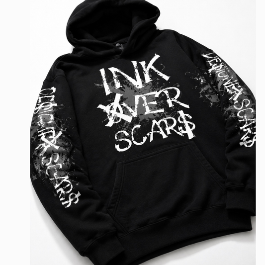 Ink Over Scars Designer Scars Pullover Hoodie