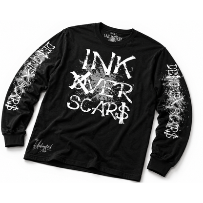 Ink Over Scars Oversized Long Sleeve Tee- Classic