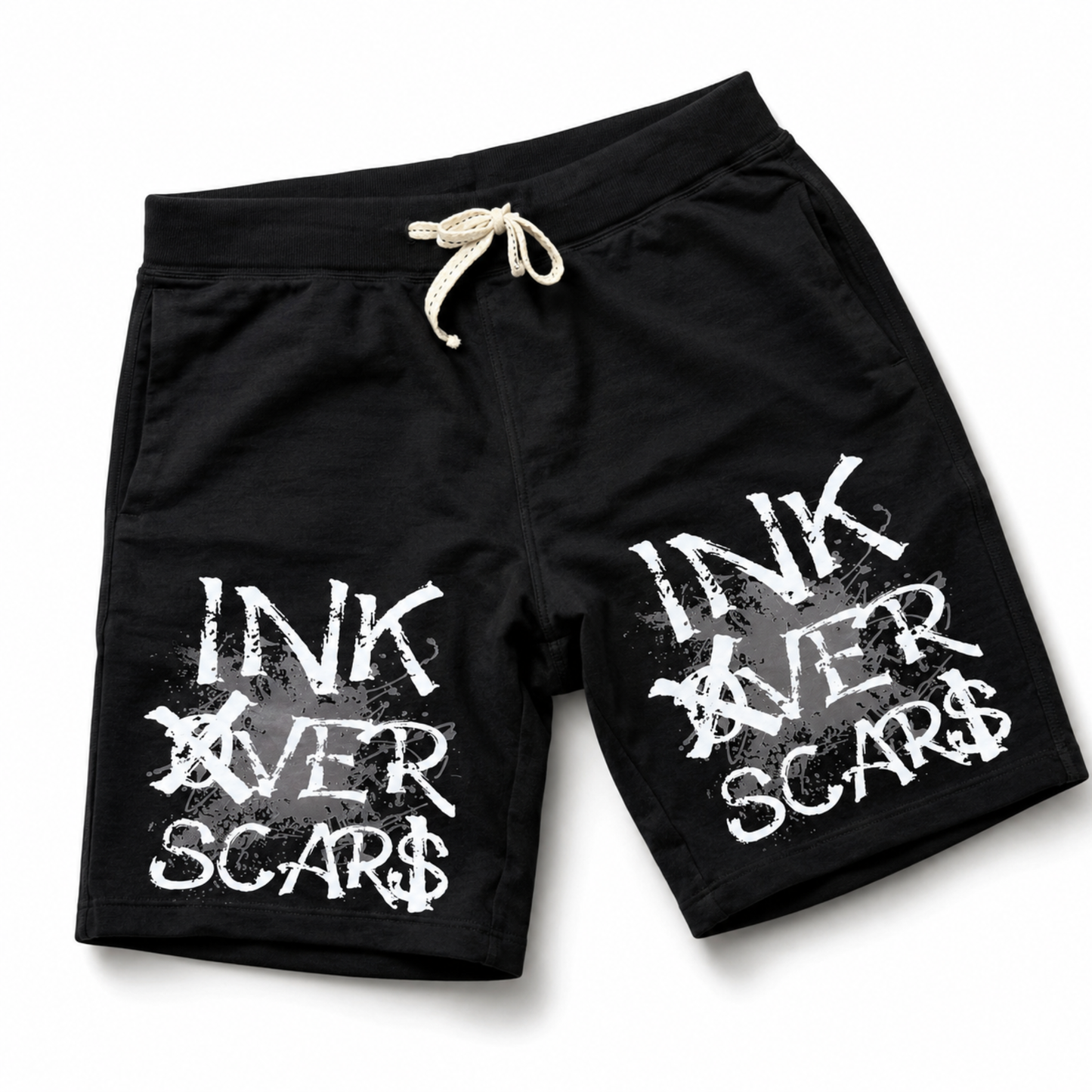 Ink Over Scars Drawstring Shorts