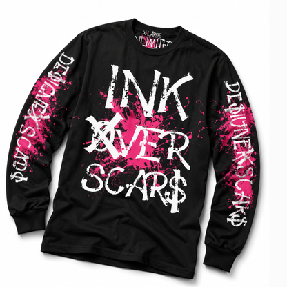 Ink Over Scars Long Sleeve Tee- Pink Edition