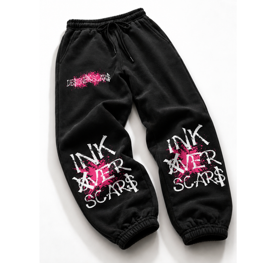 Ink Over Scars Sweatpants- Pink Edition
