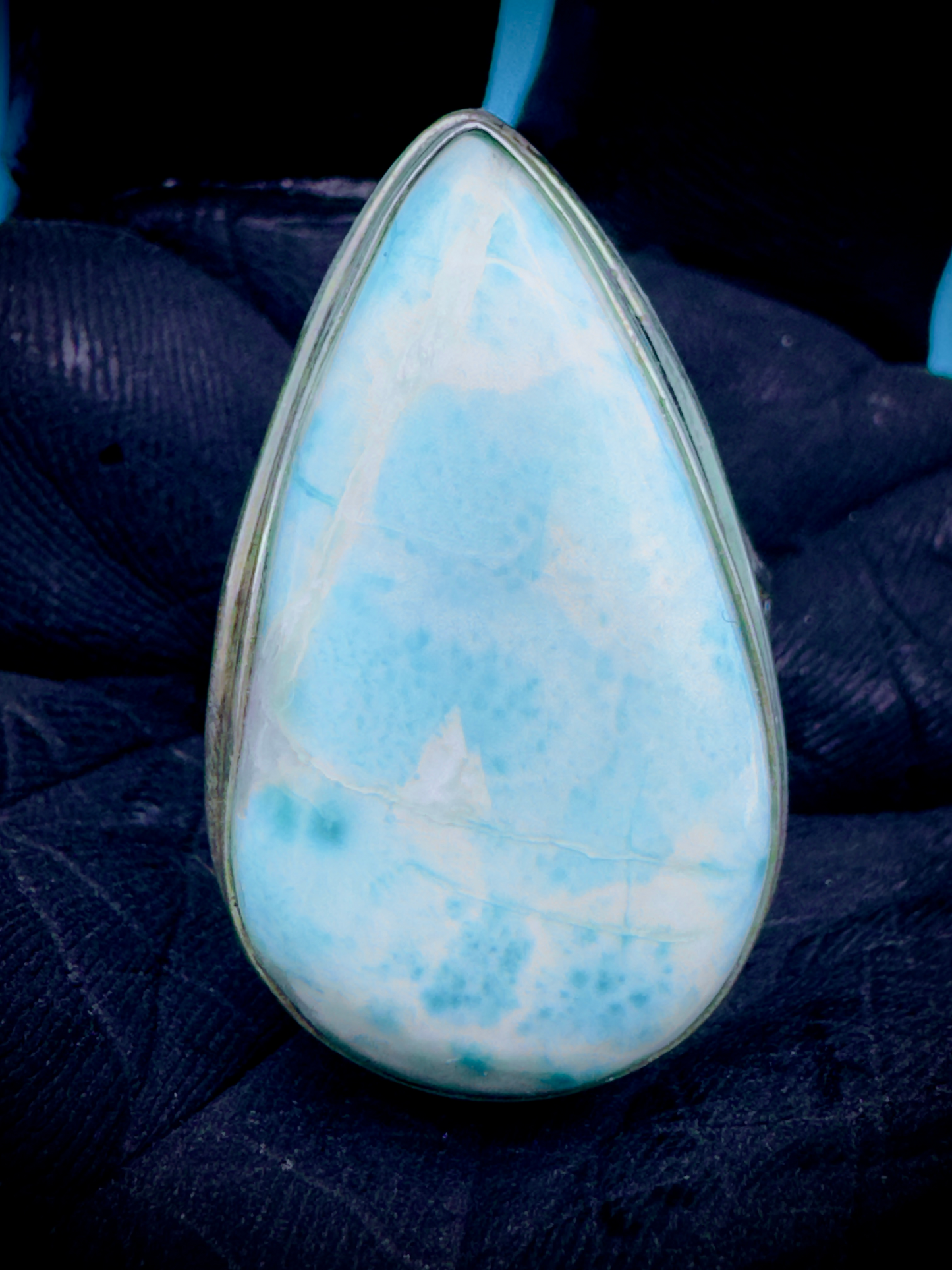 The Apple Bottom Larimar Ring in size 8