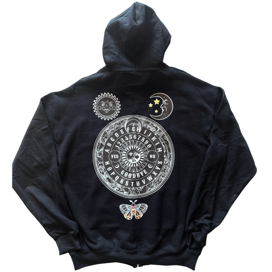 Ouija Spirit Board Zip Up Hoodie