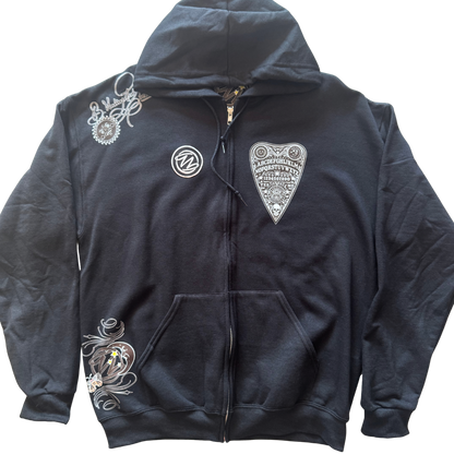 Ouija Spirit Board Zip Up Hoodie