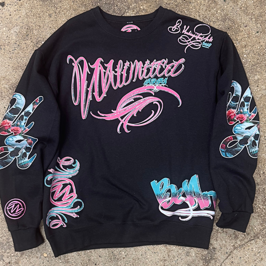 Underwater Pink Skull Crewneck Sweatshirt