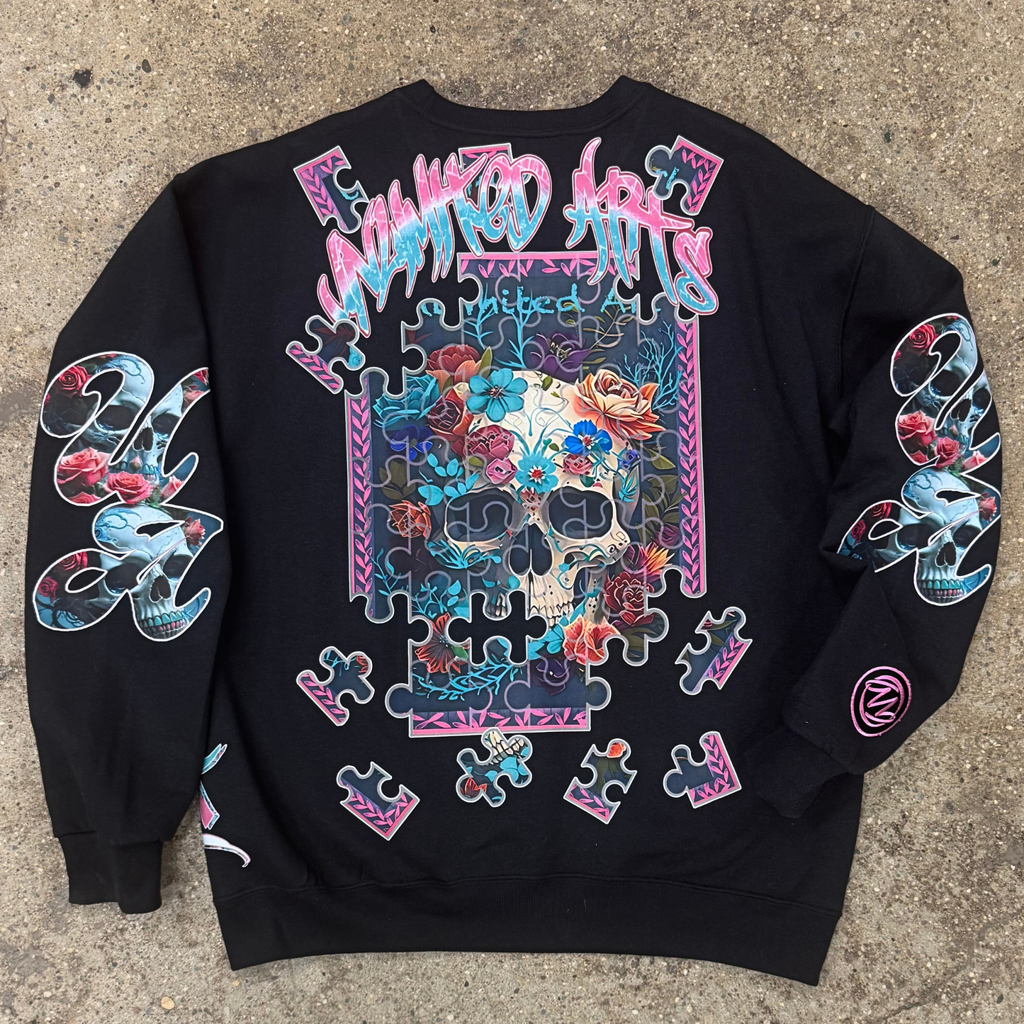 Underwater Pink Skull Crewneck Sweatshirt