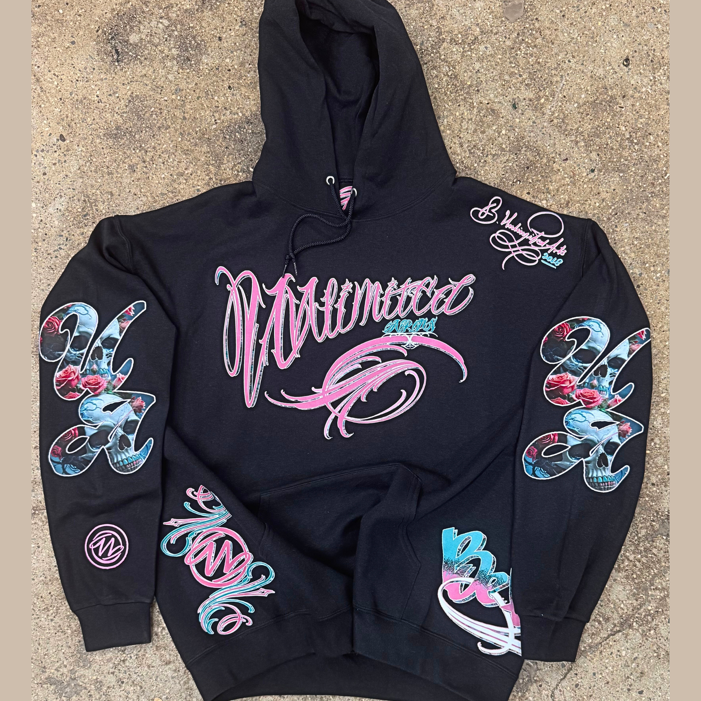 Underwater Pink Skull Hoodie