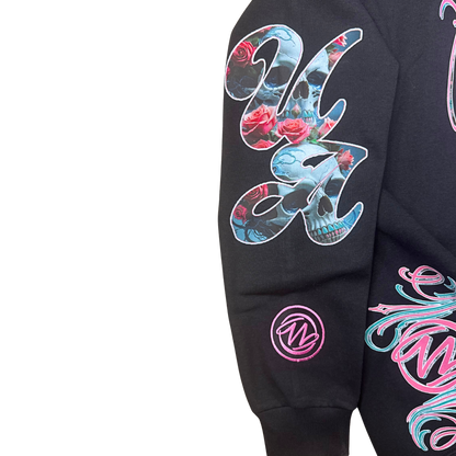 Underwater Pink Skull Hoodie