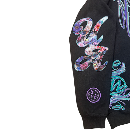 Purple Skull Puzzle Crewneck Sweatshirt