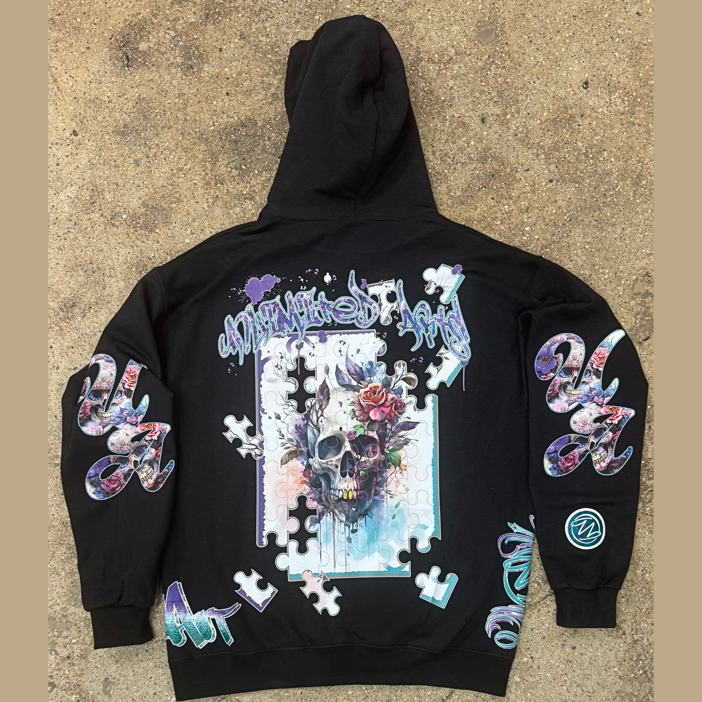 Purple Skull Puzzle Hoodie