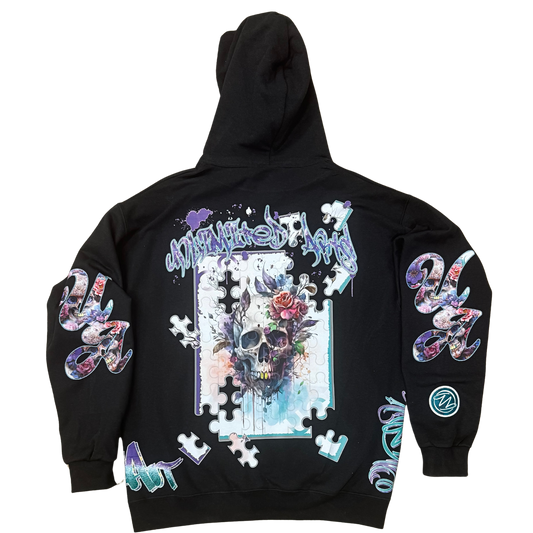 Purple Skull Puzzle Hoodie
