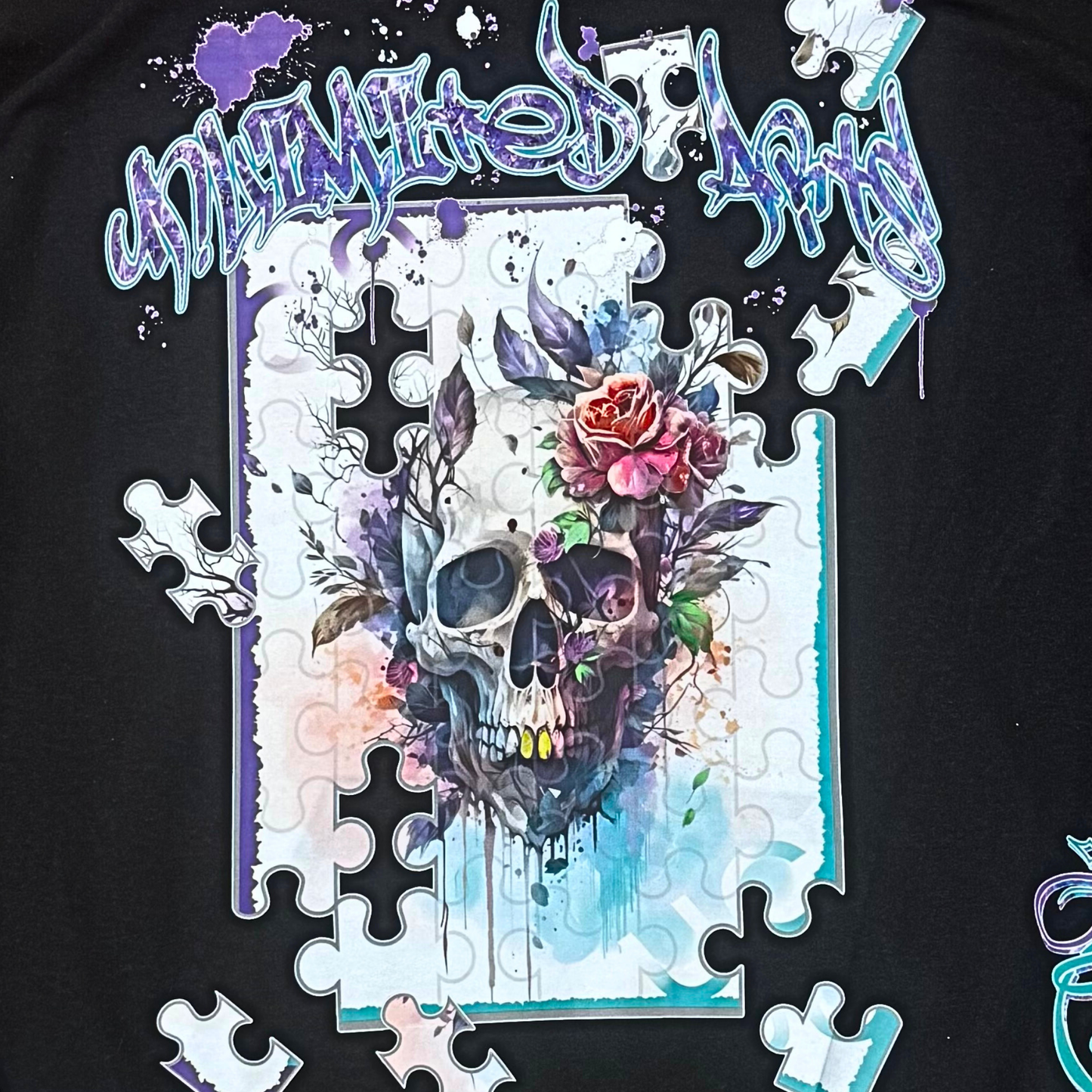 Purple Skull Puzzle Hoodie