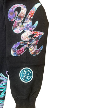 Purple Skull Puzzle Hoodie