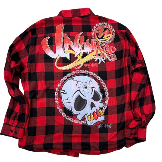 Be Art Buffalo Plaid Flannel- Red and Black