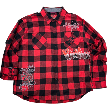 Be Art Buffalo Plaid Flannel- Red and Black