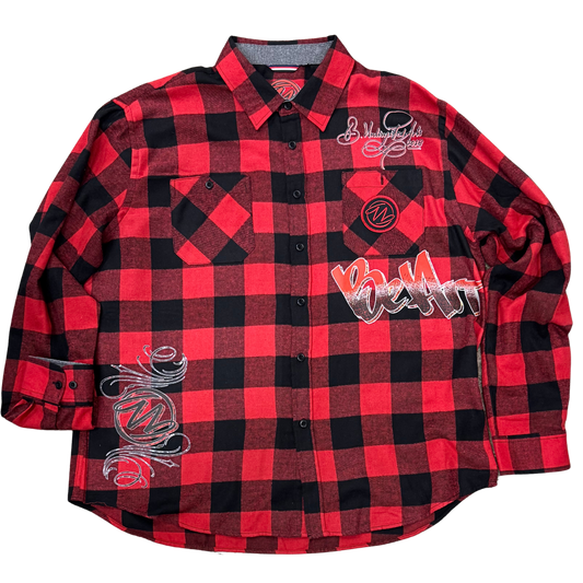 Be Art Buffalo Plaid Flannel- Red and Black