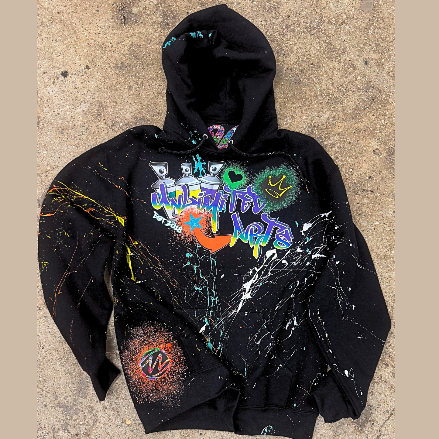 Unlimited Arts Graffiti Pull Over Hoodie