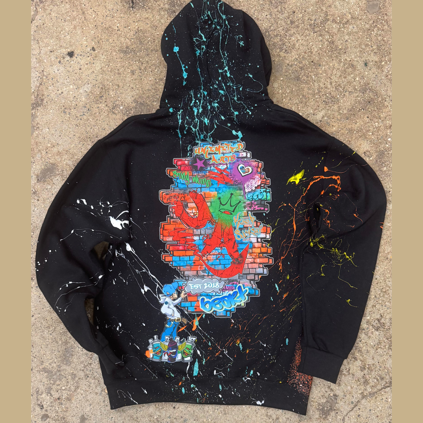 Unlimited Arts Graffiti Pull Over Hoodie