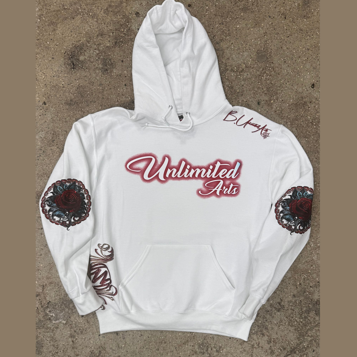 Unlimited Arts Cuts like a Thorn White Hoodie