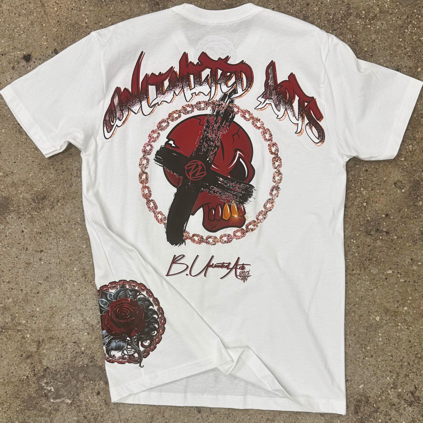 Unlimited Arts Cuts like a Thorn White T-shirt