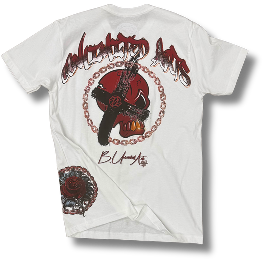 Unlimited Arts Cuts like a Thorn White T-shirt