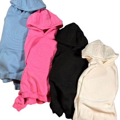 EmBOSSed Essentials Pullover Hoodie- Multiple Colors