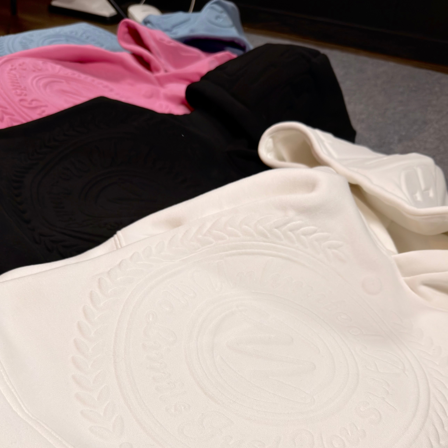 EmBOSSed Essentials Pullover Hoodie- Multiple Colors