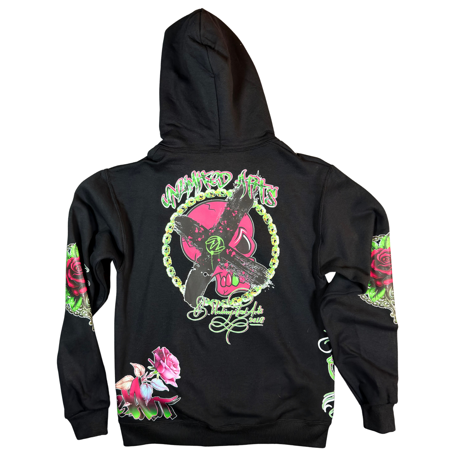 Unlimited Arts BeArt Blossom and Bones Hoodie