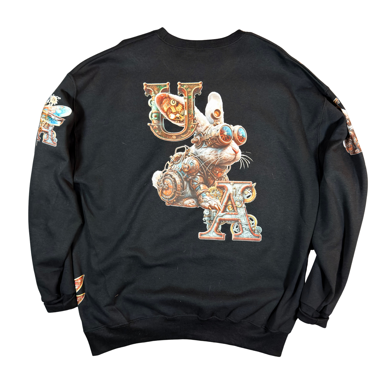Unlimited Arts Steampunk Bunny Crewneck Sweatshirt