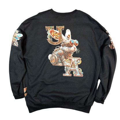Unlimited Arts Steampunk Bunny Crewneck Sweatshirt
